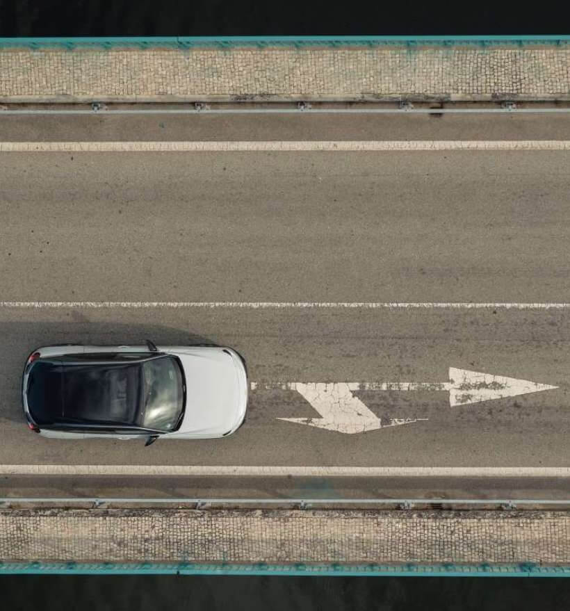 Ansicht eines Mazda von oben